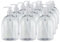 Bote dispensador de Gel rellenable 500 ml. Frasco dosificador hermético de plástico Pet Transparente para jabón, champú, lociones, hidroalcohol. (12 Unidades).