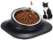 Raised Cat Bowl Puppy Bowl,420ml kitten bowl with stand,Stainless Steel Pet Bowl, 15° tilted Non-slip Protect the Spine Cat Food Bowl, Pet Feeding Bowl Suitable for Cats and Small Dogs