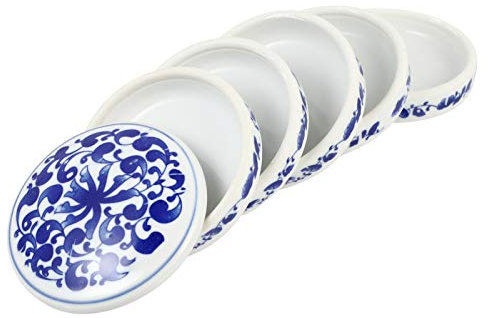 EXCEART Palette De Peinture en CéRamique 5 Couches: Palettes D'Aquarelle Rondes Empilables en Porcelaine, Plateaux De MéLange, Coupelles à Sauce avec Couvercle pour Pigments De Gouache d'artiste