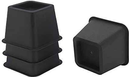 Holdfiturn 4 Pcs Bed Riser Premium Chair Risers, 3 Inch Heavy Duty Furniture Raisers Stand, Elephant Feet Aid Raising Lifting for Couch Feet Desk Leg Block Plastic Square for Sofa Bedpost