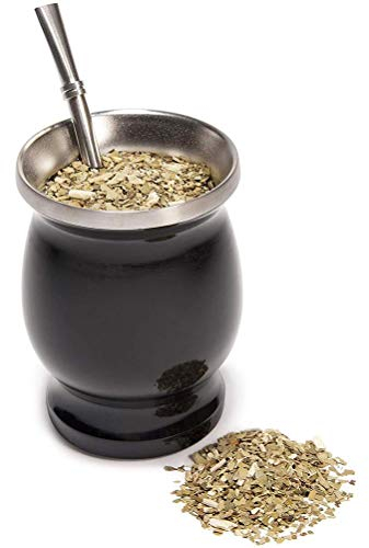 Lubudup Yerba - Juego de té mate (vaso mate) de acero inoxidable con bombilla (pajita) para mate, fácil de limpiar, apto para lavavajillas