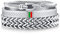 WFYOU Set di 3 braccialetti da uomo, in acciaio inox, con numeri romani, regolabile, per gioielli di lusso, regalo, Large, Acciaio inossidabile, Acciaio inossidabile