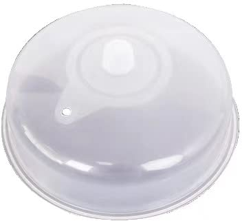 Cloche alimentaire transparente pour micro-ondes avec poignée - Protection anti-éclaboussures avec aérations pour vapeur - Garde le four à micro-ondes propre (1 paquet de 20 cm)