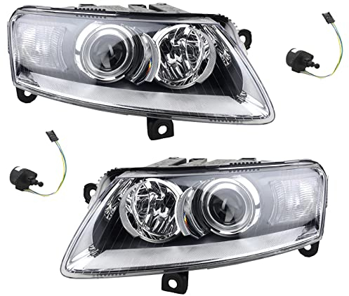 Johns, Scheinwerfer passend für Audi A6 4F Satz BI-Xenon D2S links & rechts + Stellmot.