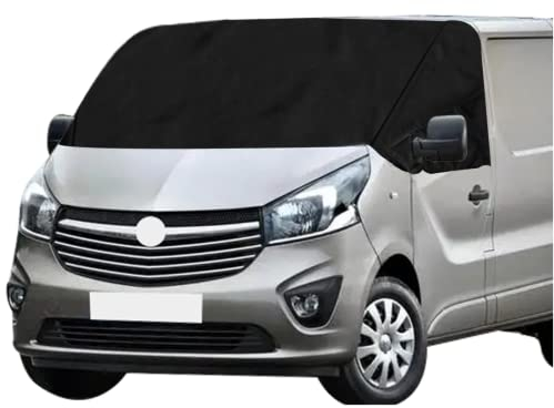 CICMOD Windscreen Cover, Black - For Vauxhall Vivaro, Nissan Primastar, Renault Trafic 2001-2014 - All-Seasons Sunshade & Frost Protector