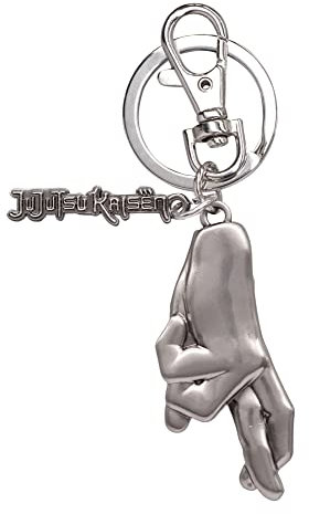 MONOGRAM Jujutsu Kaisen Schlüsselanhänger aus Zinn – Gojo's Handschild, silber, Einheitsgröße
