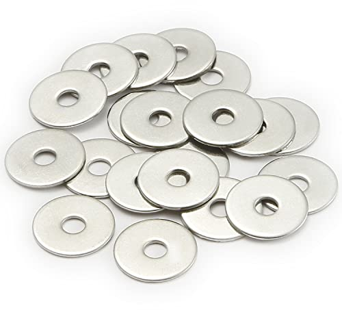 AMLOOPH Unterlegscheiben M10, Große Flach Unterlegscheiben M10 X25mm Dicke 1,5mm Edelstahl Beilagscheiben A2 V2A (20 Stück) M10 Unterlegscheiben Edelstahl Für Schrauben & Muttern & Gewindestange