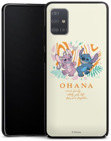 Hard Case kompatibel mit Samsung Galaxy A51 Schutzhülle schwarz Smartphone Backcover Lilo & Stitch Offizielles Lizenzprodukt Disney