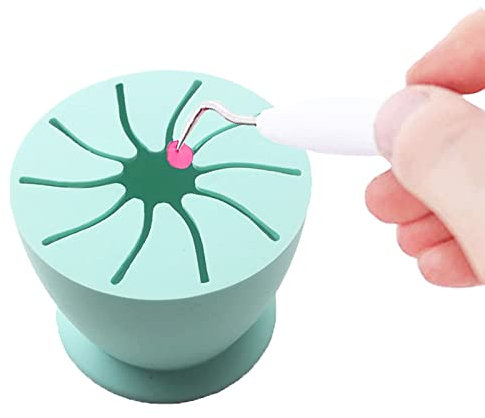 luckaide Jäten Schrottsammler Plotter Zubehör, Schrottsammler Plotter, Sammelwerkzeug Abfallsammler Silikon Saugnapf für Beschriftung, Silhouette, Cameos, Selbstklebendes Vinylentsorgung(Grün)