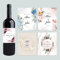 Calcomanía personalizada para botella de vino, regalo de boda, compromiso, fiesta, agradecimiento, fiesta, etiqueta adhesiva de vino (20 unidades, 8,5 x 10 cm)