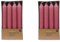 Stabkerze Kerze 2 x 8er-Set (16 Stabkerzen) – Brenndauer: 5 Std., rußfrei – für Kerzenständer, Kerzenhalter - Kerze, Adventskranz, Advent, Weihnachten, Deko, Gastro, Hochzeit – (rosa)