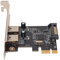 Bewinner PCIE zu USB 3.0 Erweiterungskarte, 2 Ports 5 Gbps Übertragungsrate USB Hot Swap USB 3.0 Computer Erweiterungskarte für Win XP für Vista