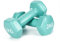 Molti 2er Set Vinyl Hanteln Kurzhanteln Gewichte mit Oberfläche aus Vinyl Gewichtsvarianten 2 x 0,5kg bis 2 x 3kg für Gymnastik Aerobic Fitness Pilates Krafttraining (Grün 2 x 2kg)