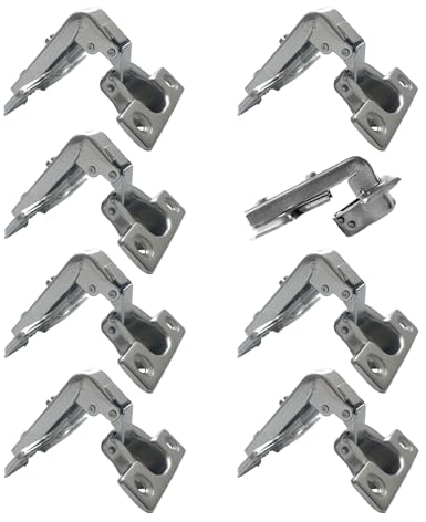 LIKERAINY 90 Degré Crampons Charnière Ø 26mm H0 à Bras Court sans Amortisseur pour Porte Charnières pour Portes Placard Meuble Cuisine Lot de 8 Pièces