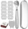 Stainless Steel Pedicure Foot File, Professional Callus Remover for Dry and Wet Feet, Hard Skin Remover, Foot Rasp Kit for Soft & Smooth Heels Argent