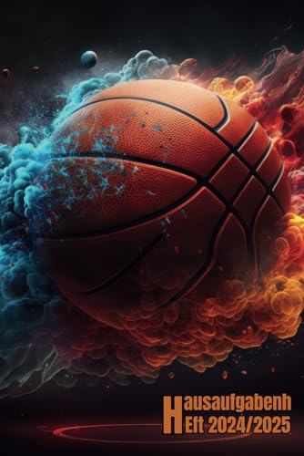 Hausaufgabenheft 2024/2025 Basketball: Wochenplaner mit Raum für Notizen und persönliche Programme August 2024 - Juli 2025 , für Jungs , Mädchen und Teenager