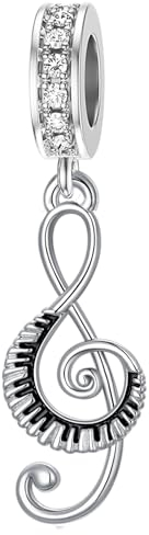 PROESS Musik Noten Charm für Armband Halskette - Klavier, Violinschlüssel, Tastatur Schmuck - Sterling Silber Geschenke für Frauen