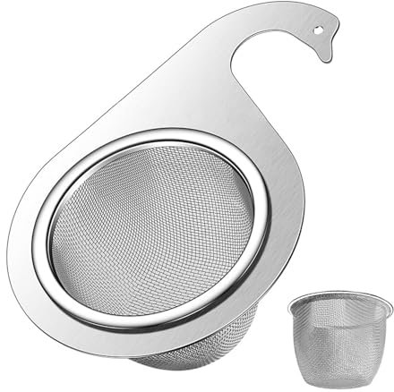 Swan Drainage Basket | Spülkorb Ecksieb in Schwanenform | Edelstahl Spülbecken Abfluss Baske | Veggie Dampfkorb Wasserdicht Spüle Lebensmittel Sieb Küchenspüle Abflusskorb für Gemüse