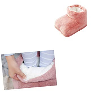 SAFIGLE Heizschuhe Mit Usb- Plüsch-fußwärmer Elektrisch Beheizte Hausschuhe Für Damen Und Mädchen Rosa Halten Füße Warm Im Alltag