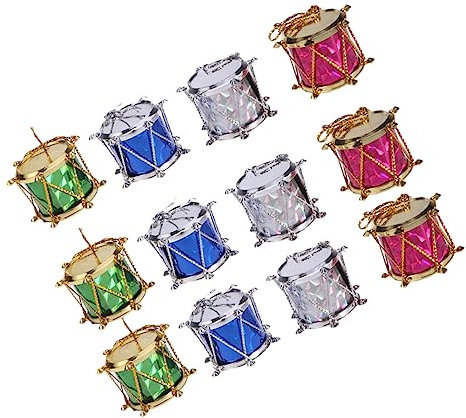 KITANDOVE Schickes 5 cm Großes Mini-Trommel-Ornament-Set Von Christbaumschmuck Für Festliche Anlässe