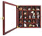 FramePro Felsen Bilderrahmen Vitrine Kristall Shadow Box 35x35cm 3D Rahmen zum Befüllen Tiefer Aufbewahrungsboxen Glasscheibe Holz Objektrahmen 13,5x13,5 - Kirsche