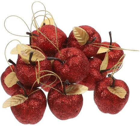 BUGUUYO 20stücke Weihnachtsbaum Dekoration Rote Äpfel Für Festliche Feiern Weihnachtsbaum Schmuck Weihnachtsdeko Für Zuhause Und Partys