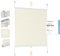 Sekey Plissee Klemmfix ohne Bohren 50x130cm Faltrollo Plisseerollo Jalousie für Tür & Fenster Blickdicht Sichtschutz Sonnenschutz Fertifplissee Rollo 50 cm breit Beige