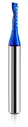 BGTEC O Flute UpCut Spiral Router Bit - 3mm Shank Carbide End Mill Single Flute Spiral CNC Router Bit for Wood, Aluminum, Plastic, Acrylic, MDF and PVC
