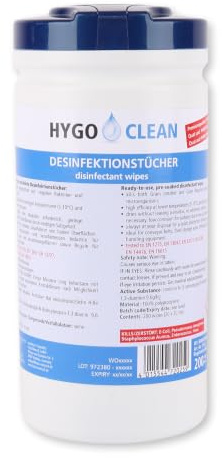 10x200 Stk, Desinfektionstuch, FRANZ MENSCH, blau, alkoholfrei, Spenderdose | 20 x 20 cm, PP, Schnell-Desinfektionstücher, Reinigungstücher, surface wipes, Hygiene, Flächenreinigung, Pflege