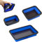 3 Pezzi Vassoio Magnetico Vassoio Pieghevole, Accessori da Officina per Piccoli Bulloni, Viti, Dadi, Rondelle e Altri Strumenti di Piccole Parti, Vassoio in Silicone Porta Attrezzi Blu