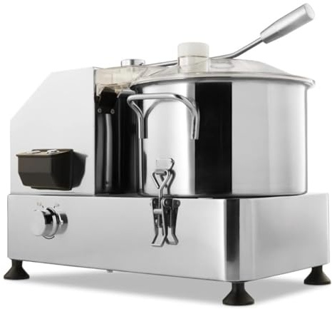 Cutter Électrique Professionnel 6L - 1,8 kW - Double Lame - 1100-2200 tr/min - Compact et Puissant