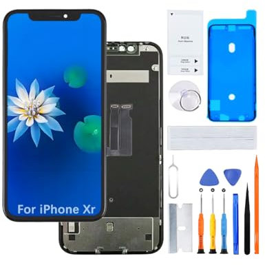 H&LYCYJ Display für iPhone Xr A1865 A1901 A1902 A1903 LCD Bildschirm Ersatz 3D Touch Full HD Touchscreen ID Digitizer Rahmen Montage，Waterproof Adhesive，Reparaturkits NEU