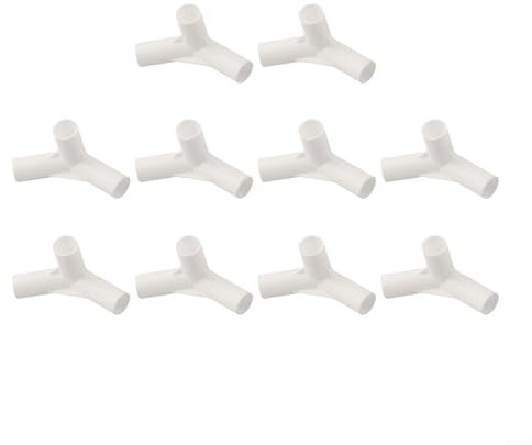 Lot de 10 raccords coudés en PVC à 3 voies, connecteurs robustes pour cadre de serre, connecteurs de meubles pour cadre de serre (135 degrés)