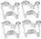 CIYODO 4 Piezas Cortadores de Galletas de Perro Inoxidable de Hornear Galletas de Mascota Antiadherentes y Fáciles de Limpiar