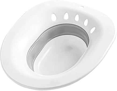 Baños de Asiento/Bidet para Inodoro - Sitz Bath-Basin Hemorroides Bidet Portátil para Baño de Asiento Adulto con Descarga para Cuidado Postparto, Alivio Perineal, Mujeres embarazadas y Ancianos