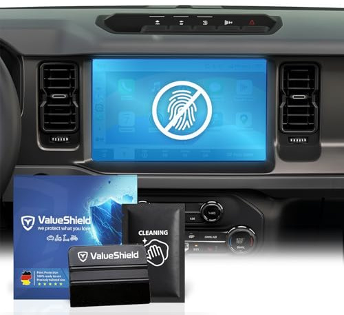 ValueShield Anti-Fingerabdruck Displayschutzfolie Matt passend für Ford Bronco 2021-2027 (SUV): 12 Zoll Tacho, Radio, Multimedia, Navi, Bildschirm, Infotainment Touchscreen Entspiegelung