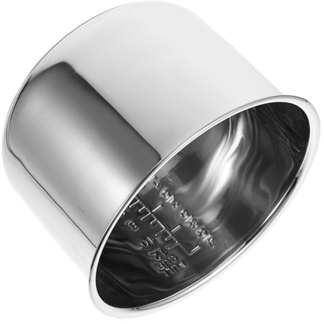 ULDIGI Acero Inoxidable Olla Interior para Olla Arrocera 6 L | Plata, Distribución Uniforme del Calor, Compatible, Fácil de Limpiar, Repuesto de Cocina