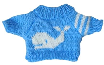 LeeQinersw Puppenkleidung 20cm Puppenoutfit Tierpuppenzubehör Puppenpullover Abnehmbare Accessoire Kostüm für Handarbeiten Und Sammlerstücke für Geschenk, Blau