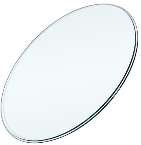 LMVYUVLF Dessus Rond en Verre Trempé, Verre Trempé Rond, Bord Poli Biseauté, Plaque Circulaire Ronde Biseautée De Qualité Supérieure.(60CM (23.6IN))