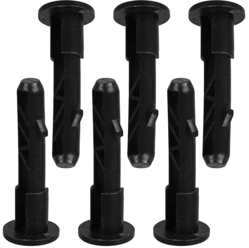 Luxshiny Lot de 6 Goupilles de Verrouillage en Nylon pour Poubelle à roulettes, Accessoires Universels en Plastique Noir pour Couvercle, pour Parcs et Écoles