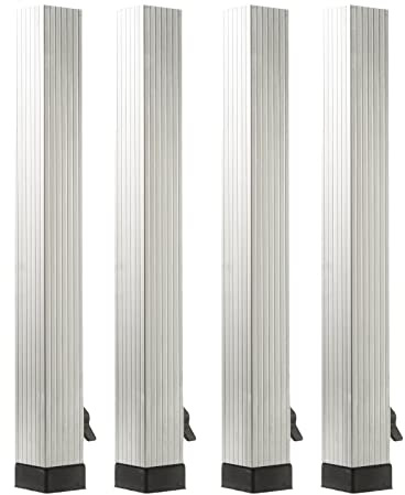 LightmaXX ALU-STAGE Teleskopfüße Vario Set, 4 verstellbare Bühnenfüße 60-100cm, Aluminium, rutschfeste Gummifüße, ideal für unebene Untergründe, Innen- und Außenbereich, robust, sicher