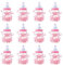 Süßigkeiten Flasche Schön Wiederverwendbar Baby Candy Flaschen Geschenkbox Baby Candy BoxFavors Dekorationfür Babydusche Party Taufe 12 Stück Rosa