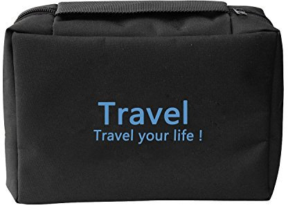 NOVAGO Trousse de Toilette, Trousse Maquillage, Trousse de Voyage résistante (Noir)
