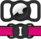 Hundehalsband Halter für AirTag, Air Tag Hund GPS Hülle, Silikon Anti-Lost Haustier Tracker Halsband Wasserdicht Anhänger und Leicht, Kompakte Größe, GPS Schutzhüllen Zubehör Heimtiertracker, Schwarz