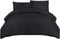 Utopia Bedding Bettwäsche Set - Mikrofaser Bettbezug 230x220 cm + 2 Kissenbezüge 50x75 cm - Schwarz