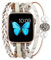 VeveXiao Compatible avec Apple Watch Series 7 Bracelet 41mm 45mm, Bracelet en Acier Inoxydable pour Femme Bracelet de Remplacement pour iWatch 40mm 44mm 38mm 42mm Série 7, SE, Série 6/5/4/3/2/1