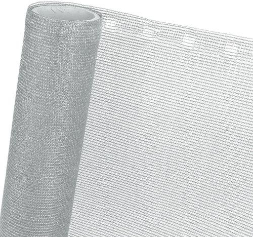 HaGa Filet d'ombrage de 0,9 m de large avec 85 % d'effet d'ombrage en gris argenté - Protection contre la chaleur et le soleil pour plantes - Brise-vue et terrasse - Résistant aux intempéries et à la