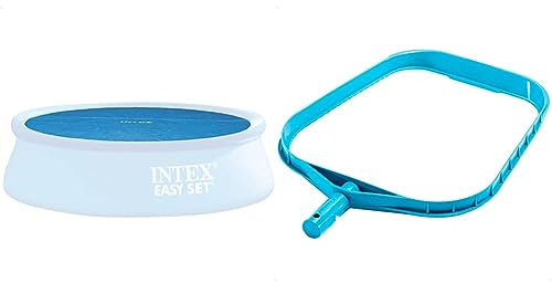 Intex - 29023 - Bâche A Bulles Diam 4,48M pour Piscine Diam 4,57M & 29050 - Epuisette De Surface