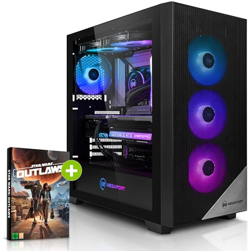 Megaport PC Gamer Fixe Intel Core i7-14700KF • Windows 11 • GeForce RTX5070 12Go • 32Go DDR5 • 1000Go M.2 SSD • WiFi • Refroidissement Liquide • Unité Centrale Ordinateur de Bureau
