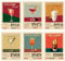 doodlecards Gallery Arts Set of 6 x A4 Size Retro Cocktails Set 3 Wall Art Posters Unframed Quality Prints